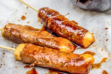 3 Brochettes boeuf au fromage